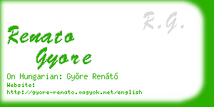 renato gyore business card